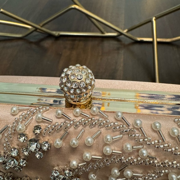 Embellished Floral Pearl Clutch - Picture 2 of 5